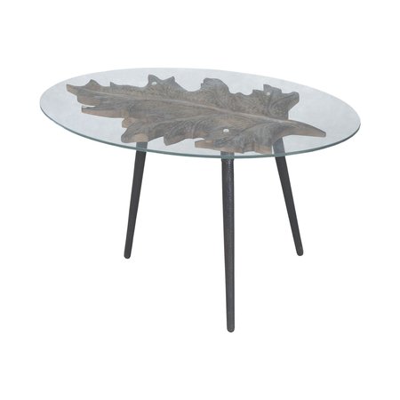 ELK SIGNATURE Accent Table, 28 in W, 18 in L, 18 in H, Metal Top 7115517